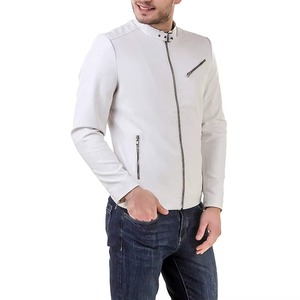 Latest Fashionable Casual Wear Leather Avirex <b>Jacket</b> for <b>Men's</b> Winter Wear Good Quality Material Made <b>Men</b> <b>White</b> Leather <b>Jackets</b> - Product Image 5