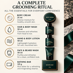 OEM/ODM Private Label 5-IN-1 Men's Skincare Set Moisturizing Oil Control <b>Body</b> Cream Wash <b>Lotion</b> Bathing Bar Customizable Design - Product Image 5
