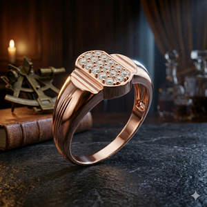 Luxury Gold Plated Diamond Cluster Signet <b>Ring</b> <b>for</b> <b>Men</b> Custom CZ Pave Statement <b>Ring</b> Fashion Jewelry GiftPremium Gold Plated - Product Image 1