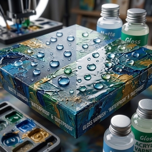 Waterproof Anti-Yellowing <b>Clear</b> Acrylic Varnish Scratch Resistant Permanent Top Coat FOR Acrylic Oil Painting Canvas - Product Image 3