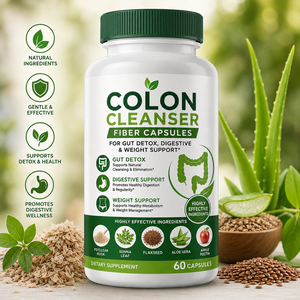 Colon Cleanser, Cápsulas de Fibra para la Salud Digestiva, Desintoxicación del Intestino y Apoyo al Peso, Suplemento Dietético para Hombres (Botella de 100 Unidades) - Product Image 3