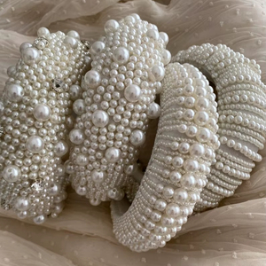 Handcrafted Flamingo Beachy Multicolor <b>Beaded</b> <b>Headbands</b> Hand Embroidery <b>Beaded</b> Hairband Indian Handmade <b>Beaded</b> Hair Accessory - Product Image 1