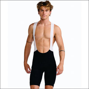 กางเกงปั่นจักรยานขาสั้นผู้ชาย Sprint Sports รุ่น Fitted Bib Shorts ทีม Hirbgod ลายเข็มสีม่วงขาว ระบายอากาศได้ดี ซับเหงื่อ น้ำหนัก 220 กรัม - Product Image 1