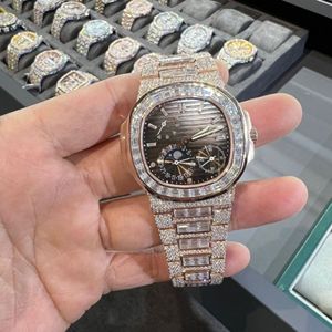 Reloj de Diamantes Cultivados en Laboratorio Personalizado de Alta Calidad Estilo Hip Hop para Hombre, Reloj de Diamantes VVS para Regalo - Product Image 2