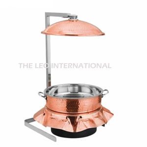 Recipiente para Calentar Comida Tipo Buffet, Tradicional, Recubierto de Cobre, con Asas de Latón, para Restaurantes, Catering, Bodas y Fiestas - Product Image 4