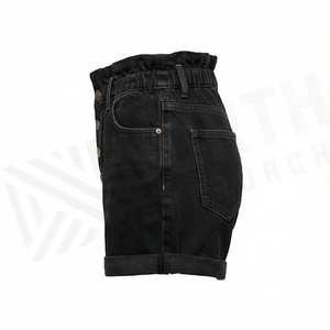Shorts de Mezclilla de Color Personalizado, Cintura Alta, Corte Recto, para Mujer, Estilo Casual de Verano, Jeans Holgados, Ropa Urbana a la Moda - Product Image 3