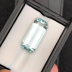 Piedra Preciosa de Aguamarina, Corte Octogonal Azul Hielo, Gema Suelta Natural, Cristal de Colección de Alta Calidad - Product Image 3