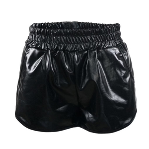 Shorts Sexys para Mujer con Estampado Dorado, Recubrimiento de PU, Diseño de Dibujos Animados y Lentejuelas, Cintura Elástica - Product Image 6