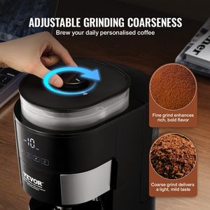 Macchina da caffè elettrica a goccia da 10 tazze con controllo della resistenza a 3 infuschi - Product Image 3