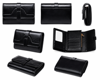 Portefeuille compact en cuir PU WRIZA avec fermeture à sangle, design fin et minimaliste, accessoire durable pour un usage quotidien, élégant et fonctionnel pour homme