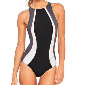 Maillot de bain une pièce haute qualité à découpe frontale, personnalisable avec logo, prix de gros pour la vente en ligne - Product Image 1