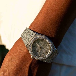 High Quality D-VVS Moissanite <b>Diamond</b> <b>Watch</b> Comes With Stainless Steel Metal Case 44mm Yellow Gold Glass Dial <b>Watch</b> For Men - Product Image 3