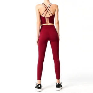 Hot Sale Workout Sets 5 Pcs Activewear Breathable Fitness Yoga Wear Women Sport Yoga Pants Sets - Product Image 1
