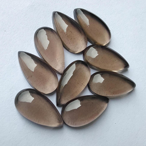 Cuarzo Ahumado Marrón Natural de Grado AAA, Corte Pera, Cabujón, Gema, Piedra de Joyería en Forma de Lágrima - Product Image 2