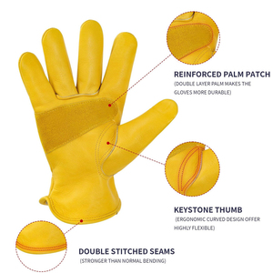 Custom Leather Safety <b>Driver</b> <b>Gloves</b> Oem Odm Comfortable Abrasion Resistant Durable Industrial Work <b>Gloves</b> - Product Image 4