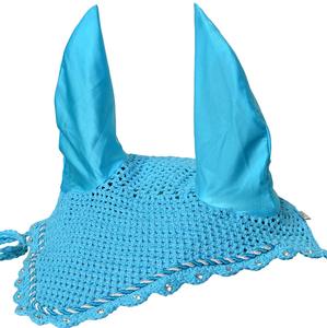 Luxury Soft Cotton Horse Ear Hood Custom Horse Ear Bonnet Breathable <b>Fly</b> Veil Equestrian Riding Equipment Wholesale OEM - Product Image 1