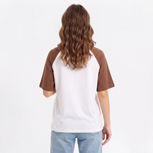Full Customized Printed Raglan T-Shirts Women Over-Sized Short Sleeve Crew Neck 100% Cotton Casual Breathable Eco-Friendly - Product Image 2
