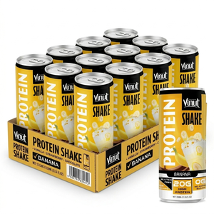 Fabricant vietnamien de shake protéiné à la banane VINUT 330ml (Riche en protéines, sans gluten, sans sucre ajouté) OEM/ODM Marque privée - Product Image 2