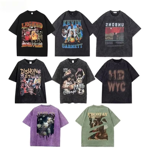 Nueva llegada: Camisetas Oversize de Algodón 100% de 260 g/m² con Estampado Digital de Alta Calidad, Lavado Ácido y Efecto Desgastado Estilo High Street - Product Image 5