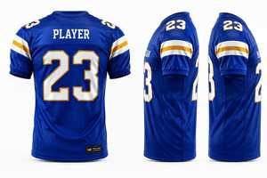 Jersey de Fútbol Americano Personalizado para Mujer, Talla Grande, Manga Corta, Uniforme de Equipo, Impreso, 100% Poliéster, Secado Rápido, Patrón de Letras - Product Image 2