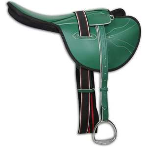 BLUHORSE Selle d'équitation anglaise synthétique de haute qualité personnalisable pour l'entraînement, ensemble complet nickelé - Product Image 1