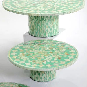 Ramadan Eid Accessories Luxury Wood Inlaid Eco-friendly Non-stick <b>Cake</b> <b>Stand</b> for Holiday Season 2023 Wholesale From India - Product Image 3