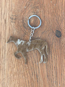 Porte-clés élégant en cuir de vachette Conception unique d'arbre de Noël avec porte-clés en cuir de vachette en plastique en métal avec fourrure véritable - Product Image 3