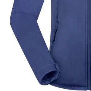 Top Quality Women's Navy Hooded Fleece <b>Jacket</b> Full Sleeve Zipper Closure Windproof Breathable Autumn Wear - Product Image 2