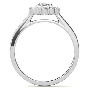 Elegante Anillo de Diamantes de Oro Sólido de 9k/14k/18k con Halo Ovalado, Diamante Cultivado en Laboratorio, Anillo de Compromiso con Corte Catedral, Certificado IGI, para Mujer - Product Image 5