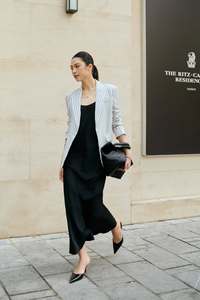 Women's Striped <b>Blazer</b> Suit <b>Set</b> Notched Collar Regular Fit Polyester Breathable Elegant Single Breasted Button Office Business - Product Image 2