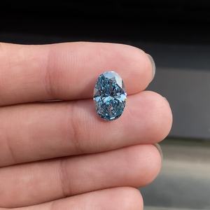 Diamante Azul de Corte Ovalado de 3.52 CT, Cultivado en Laboratorio, Color Vívido Fantasía, Certificado por IGI para la Elaboración de Joyas - Product Image 2