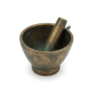 Juego de Mortero y Pilón de Hierro Blanco Hecho a Mano al por Mayor, Estilo Antiguo, de Gres, para Moler Hierbas y Especias, Utensilio de Cocina para Uso Doméstico - Product Image 6