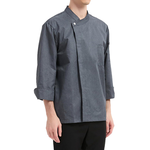 เสื้อแจ็คเก็ตผู้ชายขายส่ง แขนยาว เสื้อเชฟ ชุดยูนิฟอร์มร้านอาหาร ระบายอากาศได้ดี เหมาะสำหรับทำอาหาร - Product Image 2