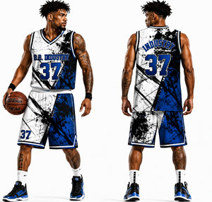 Conjunto de Camiseta de Baloncesto con Cuello en V, Diseño de Rayas de Tigre Verde Azulado, Uniforme Personalizado con Gráficos Sublimados, Ropa Deportiva de Malla Transpirable de Secado Rápido - Product Image 3