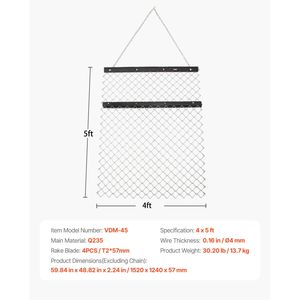 จานไถเหล็ก Q235 ขนาด 4 x 5 ฟุต แบบโซ่ สำหรับรถ UTV และรถแทรกเตอร์ ใช้สำหรับปรับระดับพื้นที่และเตรียมพื้นดินสำหรับปลูกหญ้า เครื่องจักรกลการเกษตร - Product Image 4