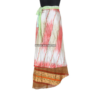 Manufacturer and Exporter of Silk Wrap <b>Skirts</b> <b>Boho</b> Stylish Multi Color Summer Wear Comfortable Fashion Hippie Style Free Size - Product Image 6