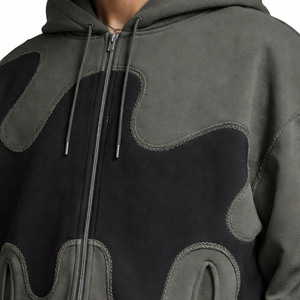 Ensemble de survêtement premium pour homme XD2 vert olive et noir, coupe oversize, streetwear, survêtement de sport, ensemble de vêtements de sport avec logo personnalisé - Product Image 3