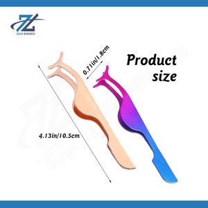 Pince à épiler personnalisée en or rose pour cils, en acier inoxydable japonais, antistatique, outil de précision pour extensions de cils avec personnalisation - Product Image 2