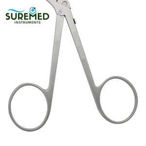 Micro-pince ORL en acier inoxydable, à embout en coupelle, courbée vers le haut, pour chirurgie auriculaire - Product Image 3