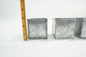 Vintage Galvanized Garden Planter <b>Square</b> Metal Container Ideal For Flower <b>Pot</b> For Fresh Blooms And Patio planter From India - Product Image 6