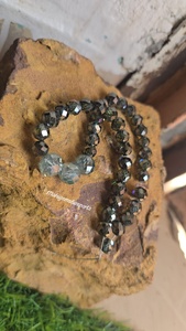 7*8 MM Blackish Green & 10 MM Light <b>Blue</b> 3 Piece Moissanite Diamond <b>Beads</b> - Product Image 4