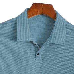 Polo en coton pour homme, respirant, léger, manches courtes, logo personnalisé, OEM, vente en gros, fournisseur en vrac - Product Image 4