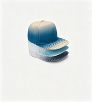 Gorra de Béisbol con 5 Paneles Estructurados, Parche de Silicona Triangular, Degradado Personalizado, Visera Plana, para Proveedores de Gorras Personalizadas, Venta al Por Mayor