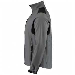 SPINE CRAFT Wholesale Soft Shell Winter Jacket Stand Collar Front Logo Warm Fleece Lining Waterproof Zipper <b>Windbreaker</b> for Men - Product Image 5