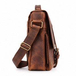 Sac messager vintage en cuir, sac à bandoulière, sacoche pour ordinateur portable, unisexe, pour le travail, les voyages, fait main, pour le bureau, usage quotidien, cadeau, porte-documents rétro - Product Image 3