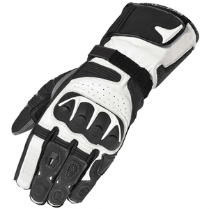 Guantes de Motociclismo de Cuero con Logotipo Personalizado, Protección Completa para los Dedos, Guantes de Motociclista con Protección Rígida en los Nudillos - Product Image 6