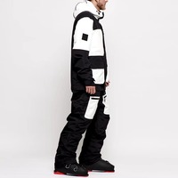 Combinaison de ski unisexe pour adultes personnalisée, imperméable, respirante, avec fermeture éclair, capuche, isolation en polaire, combinaison une pièce pour le snowboard