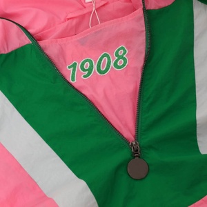 Jersey de nuevo estilo, chaqueta cortavientos informal de nailon para mujer, corte holgado, con capucha, manga larga, básico, tejido a prueba de viento, poliéster - Product Image 3