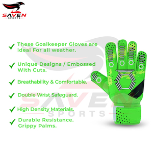 Gants de gardien de but de football antidérapants, protection des doigts, sangle de poignet réglable, gants de sport pour hommes et femmes, entraînement et match - Product Image 6