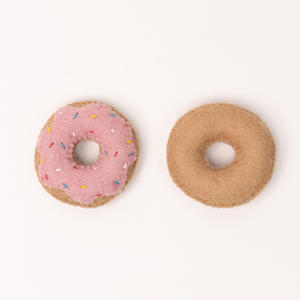 Adorno de Fieltro de Lana en Forma de Donut con Chispas, Juguete de Comida de Imitación, Juguete Educativo Hecho a Mano para Niños, Venta al por Mayor - Product Image 5